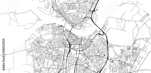 Urban vector city map of Aalborg, Denmark