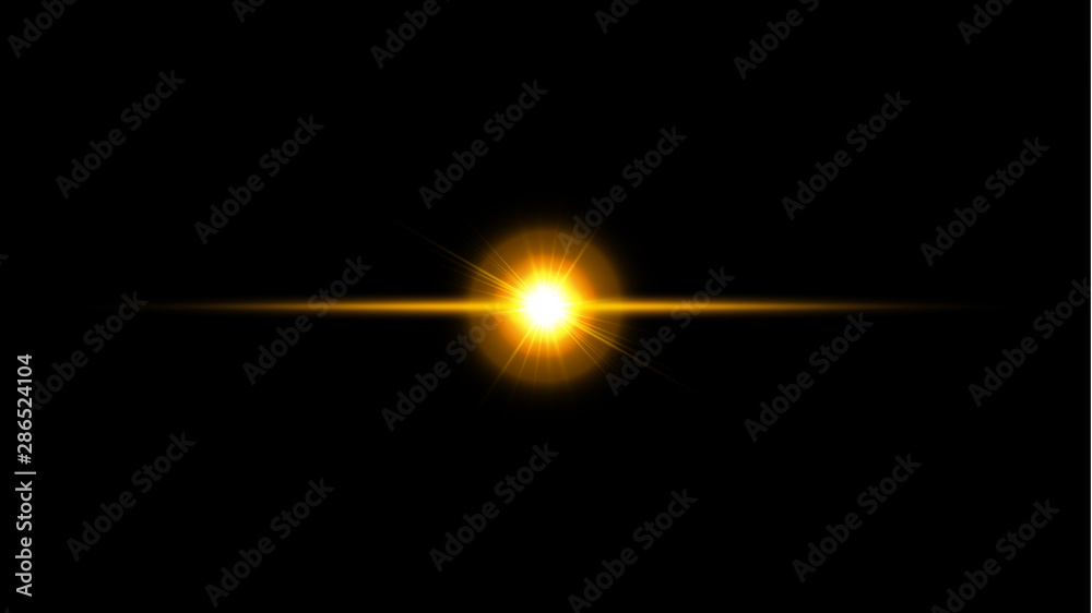 Vector sunlight special lens flare light effect. Isolated sun flash rays and spotlight. Golden translucent sunlight background. Blur abstract glow glare decor element. Star burst Vector sunlight special lens flare light effect. Isolated sun flash rays and spotlight. Golden translucent sunlight background. Blur abstract glow glare decor element. Star burst