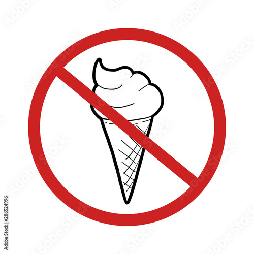 Forbidden to eat ice cream