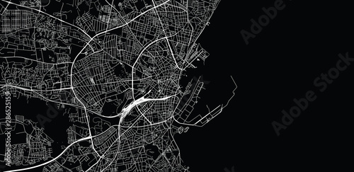 Photo Urban vector city map of Aarhus, Denmark