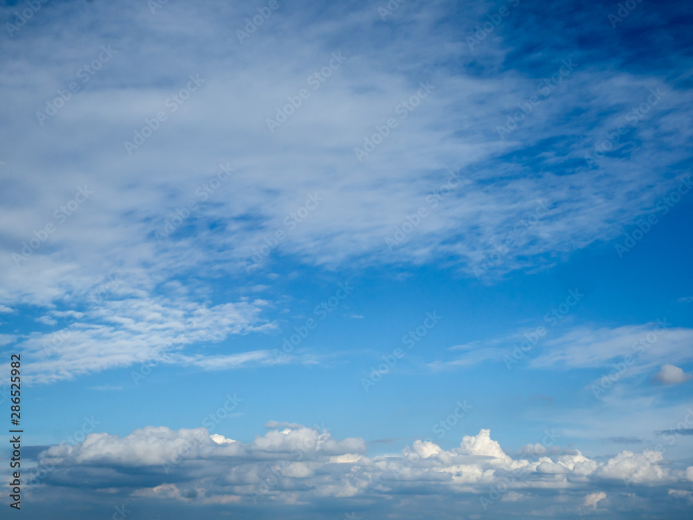 Sky with clouds in the evening