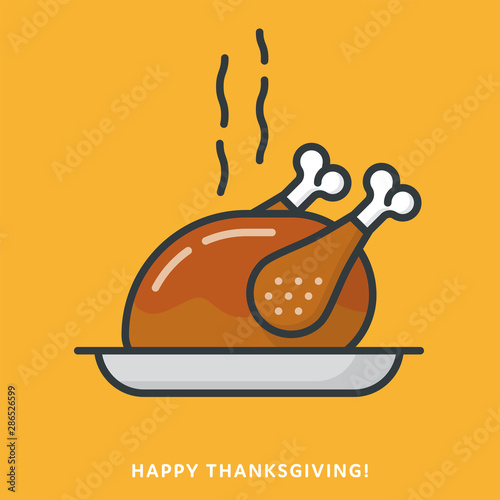 Thanksgiving turkey vector illsutartion