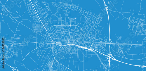 Urban vector city map of Herning, Denmark