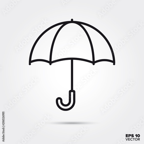 Umbrella line icon vector illustration