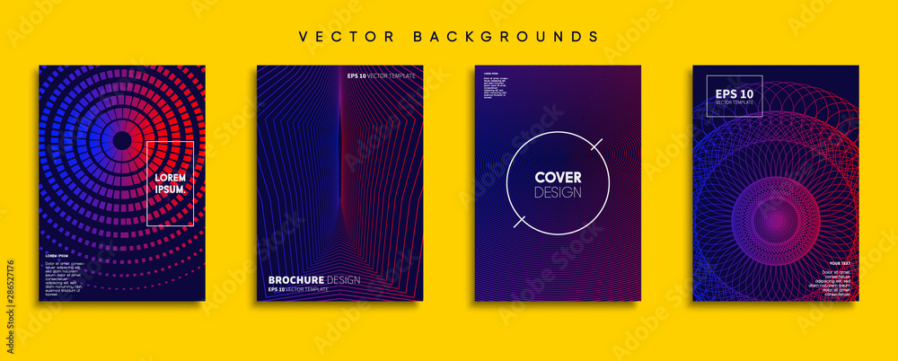Minimal Vector cover designs. Future Poster template.