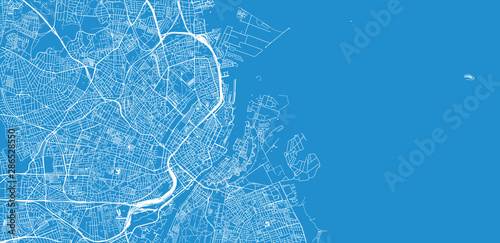 Canvas Print Urban vector city map of Copenhagen, Denmark