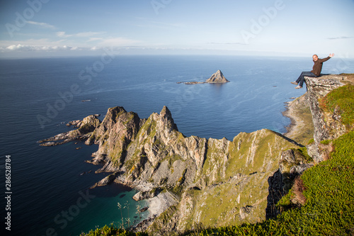 Mount Matind hike, in Bleik in Norway