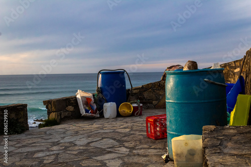 Garbage collected on Barrika beach in Biscay