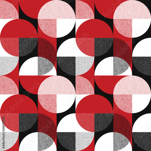 Round laconic geometry seamless pattern