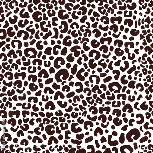 Leopard Appaloosa cowhide horse skin print seamless pattern design. Vector animal textured pattern with small brown spots on beige background. Animal print seamless pattern