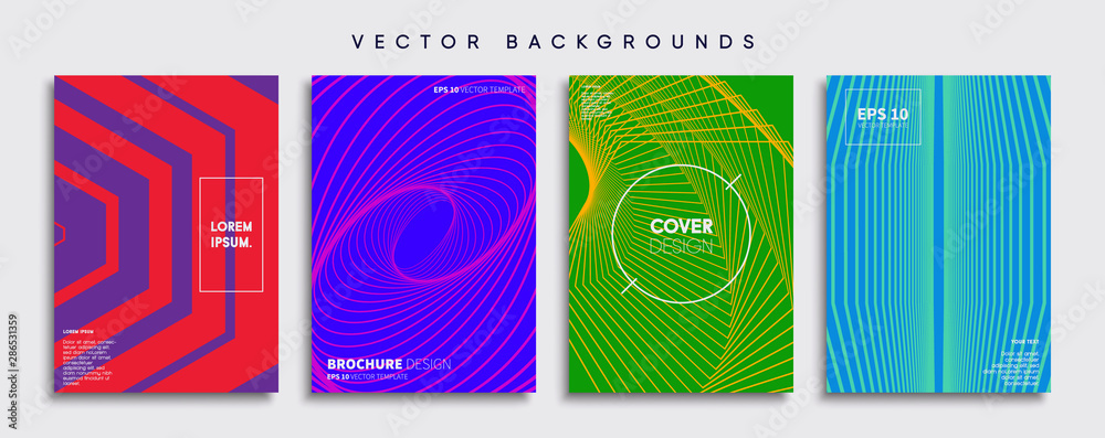 Minimal Vector cover designs. Future Poster template.