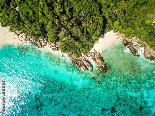 Similan island aerial views from above in Thailand