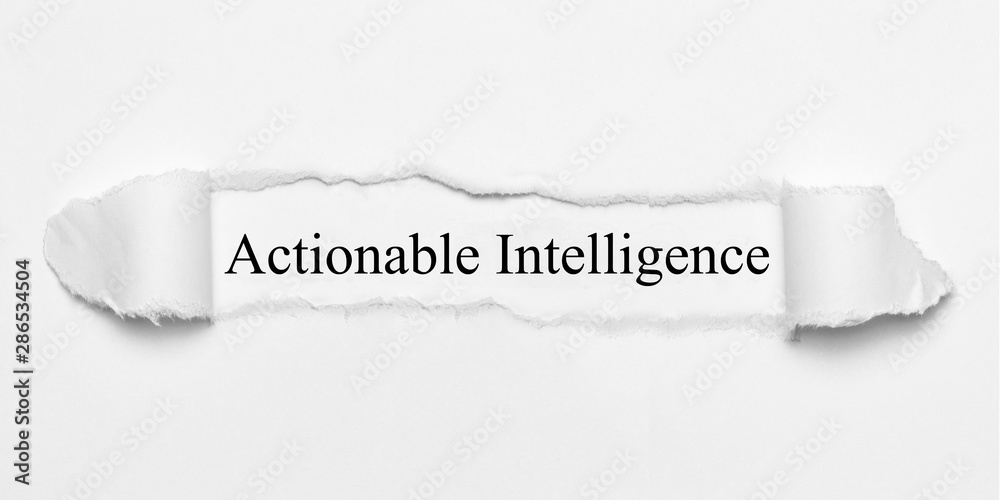 Obraz premium Actionable Intelligence