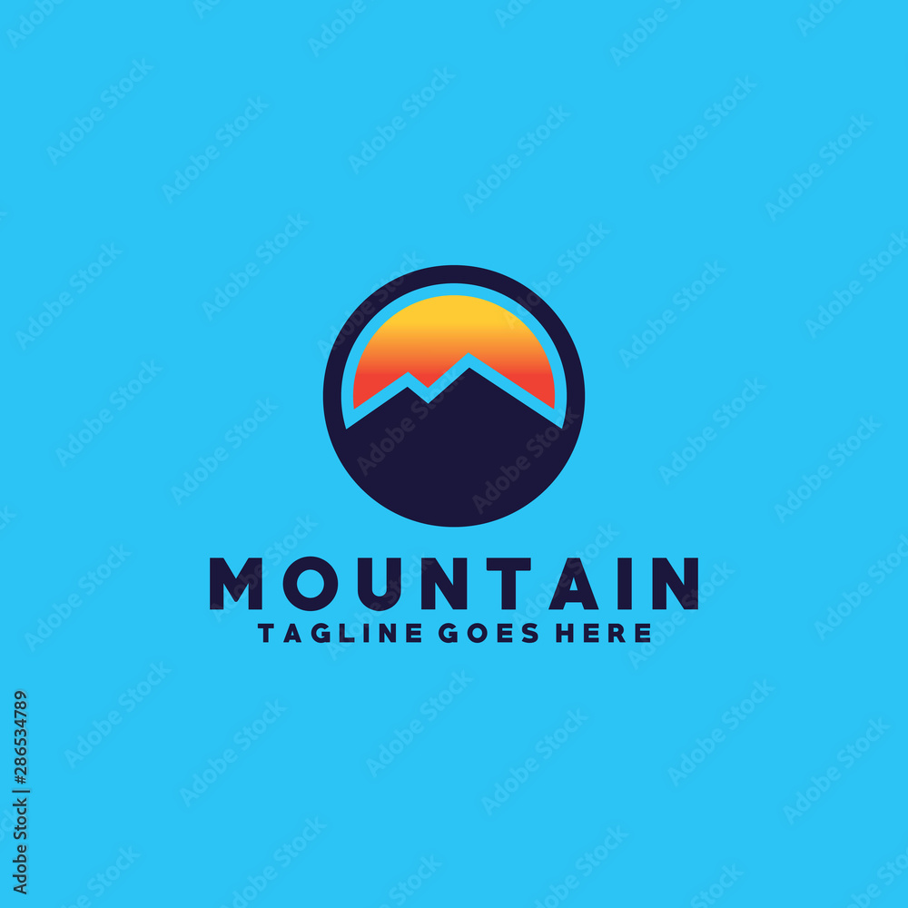 Mountain Logo Vector Design Template. Modern and Emblem Icon. Shape And Badge Symbol. Mountain Logo Vector Design Template. Modern and Emblem Icon. Shape And Badge Symbol.