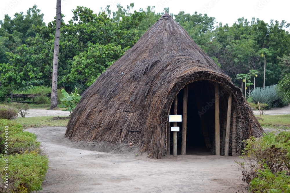 Wooden structure in traditional African style