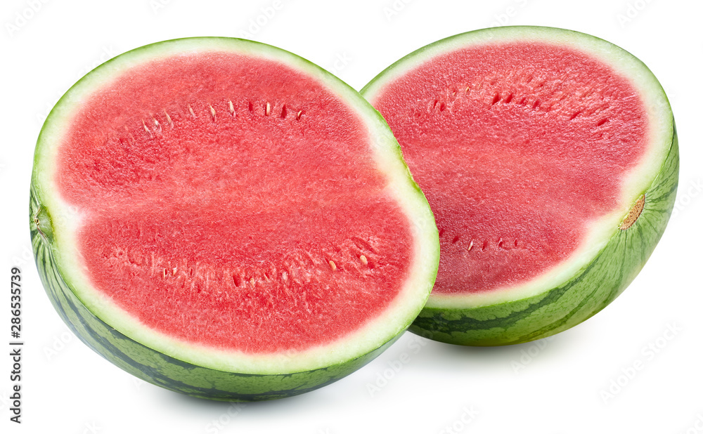 Slices of watermelon fruit isolated on white background. Watermelon clipping path Slices of watermelon fruit isolated on white background. Watermelon clipping path