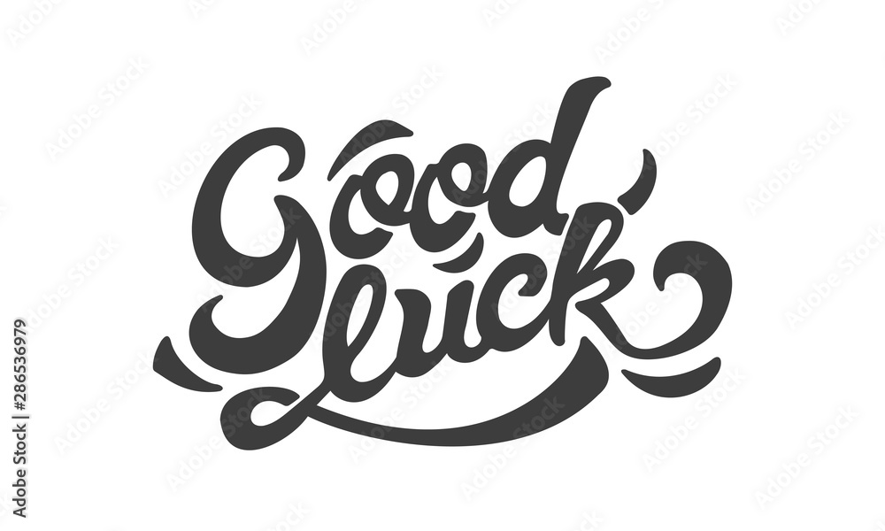 Vector Hand Written Text Good Luck Vector Hand Written Text Good Luck