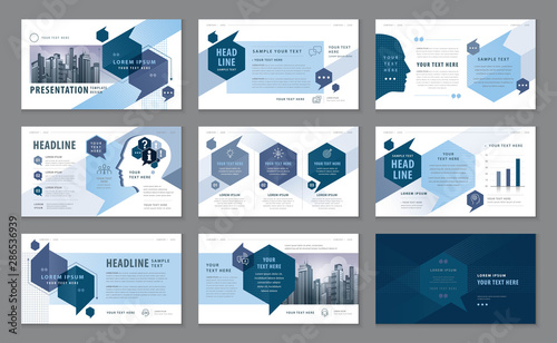 Abstract Presentation Templates, Infographic Color elements Template design set