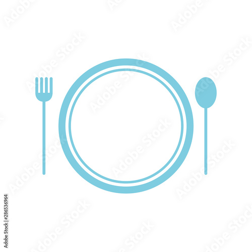 Isolated kitchen plate design