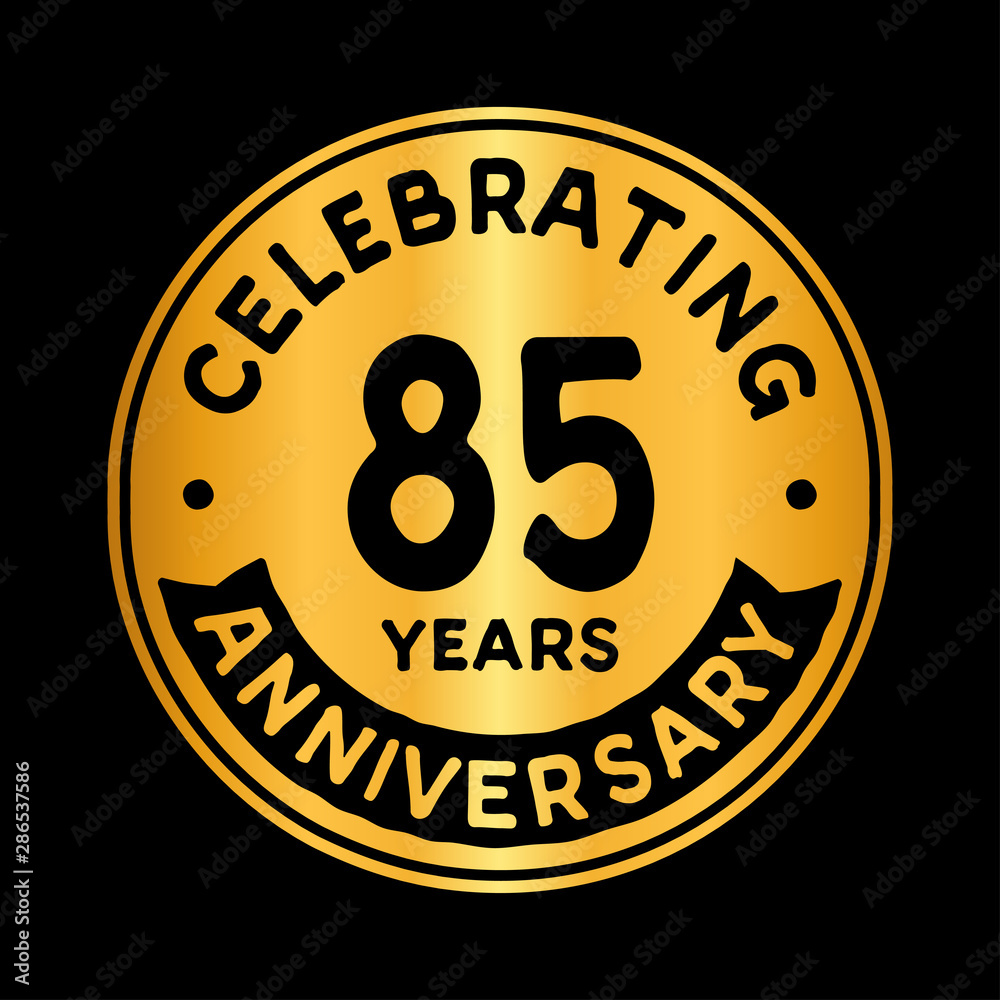 Fototapeta premium 85 years anniversary logo design template. Eighty-five years logtype. Vector and illustration.
