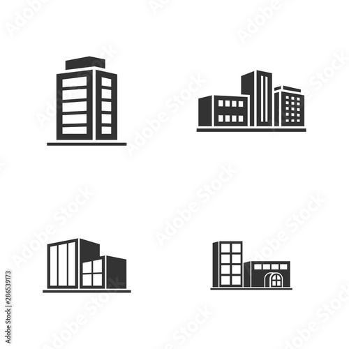 Set Of Modern City Logo Design Template. Skyline Design Vector Illustration