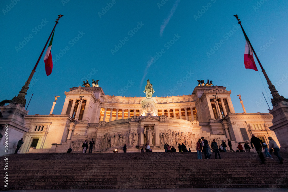Victor Emmanuel II Monument, Rome with beautiful night colours