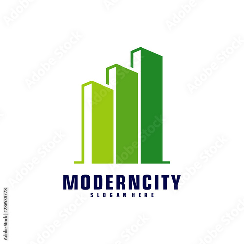 Modern City Logo Design Template. Skyline Design Vector Illustration