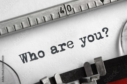 Who are you typed on an old typewriter photo