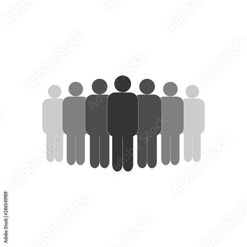 business people group icon isolated on white background. business sign organization teamwork with manager and staff. business leader and employee. leadership concept.