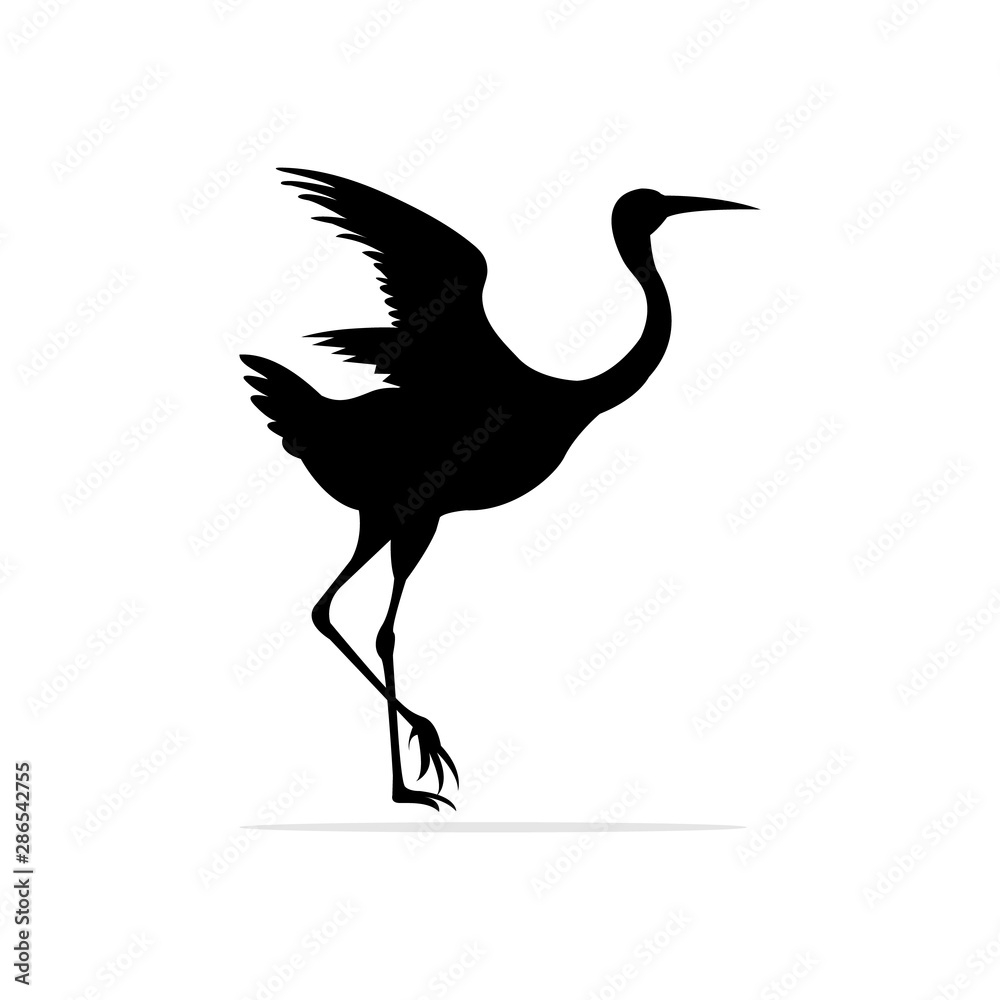 Flamingo logo. Tower icon. Marine symbol. Vector concept illustration for design.