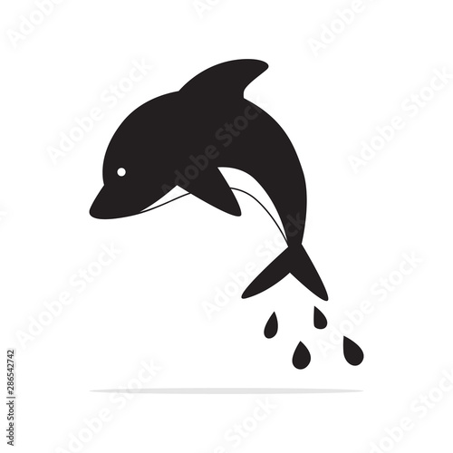Dolphin icon. Vector concept illustration for design.