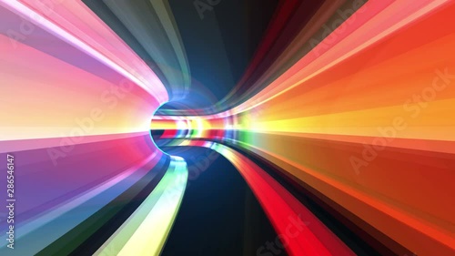 Abstract speed motion in a virtual reality tunnel. Flying in space and time at the speed of light with this high-energy visualization of flying through hyperspace. VJ Seamless loop