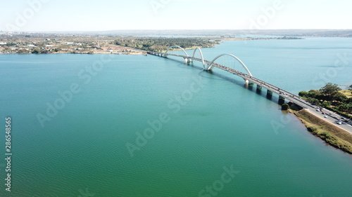 A beautiful aerial view of jk bridge in Brasilia, Brazil © joseduardo