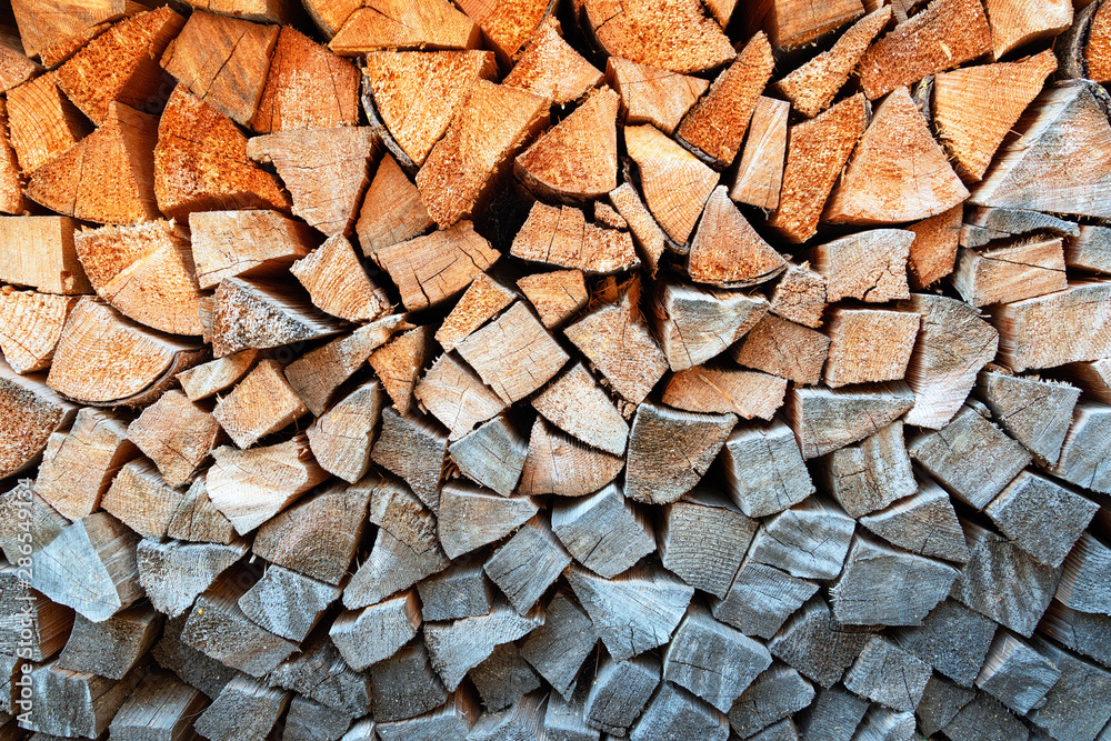 Stack of firewood for background or texture. Stack of firewood for background or texture.