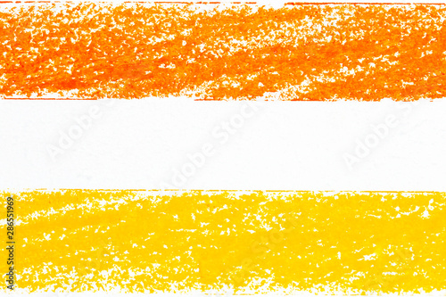 texture of chalk paint colors warm colors on a white paper background.