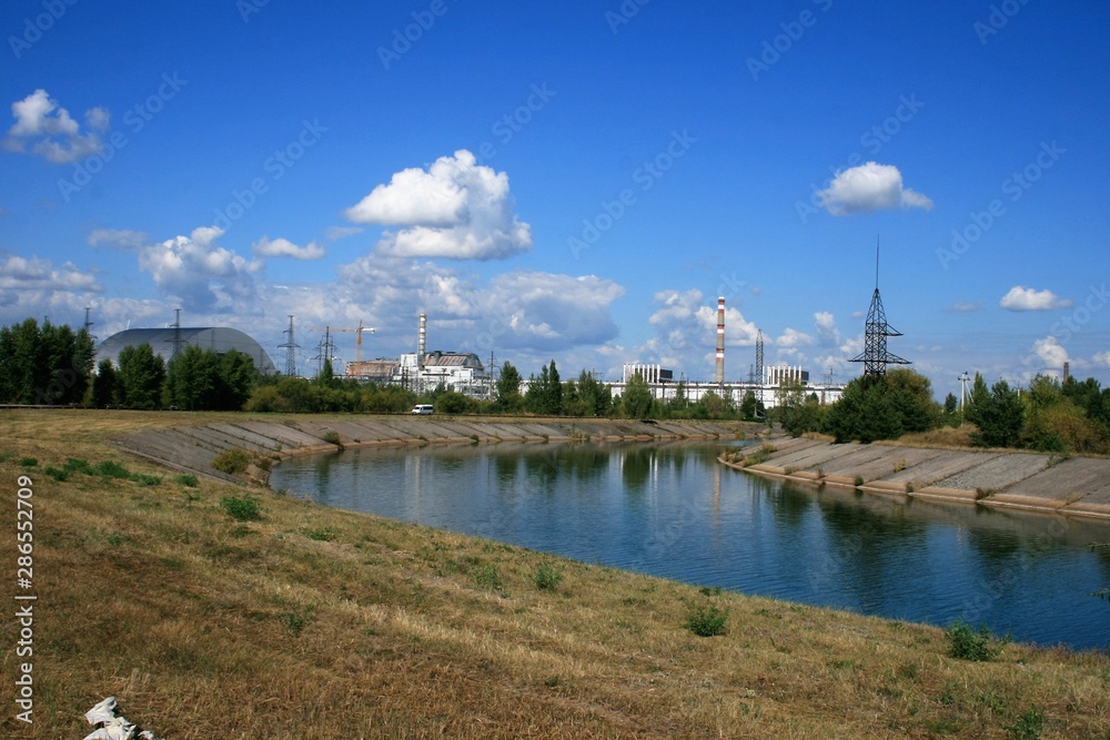 view of the Chernobyl nuclear power plant