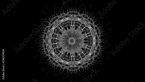 complex abstract round mandala growing and changing - seamless looping (FULL HD)