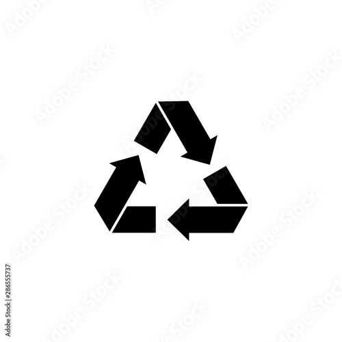 Recycled Arrows, Bio Reuse, Eco Flat Vector Icon