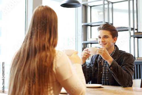 Young couple drinking coffee