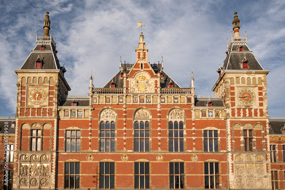 Central Station og Amsterdam, Netherlands