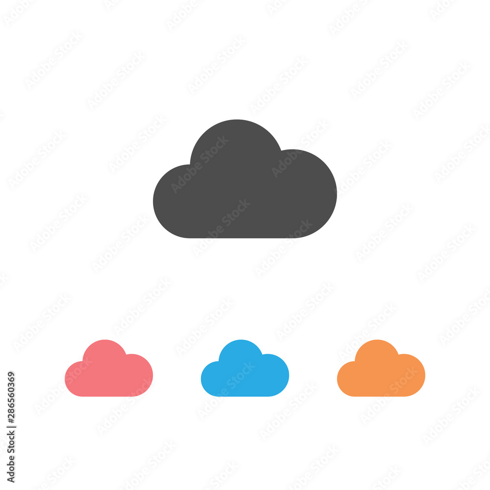 Music streaming service icon set isolated on white background. Sound cloud computing, online media streaming, online song, audio wave. Vector