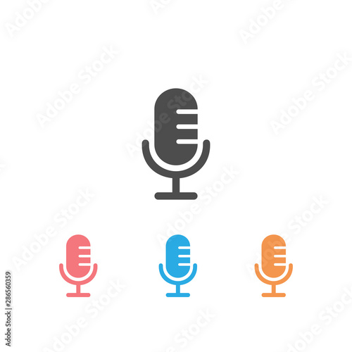 Mic icon set vector. mic vector graphic