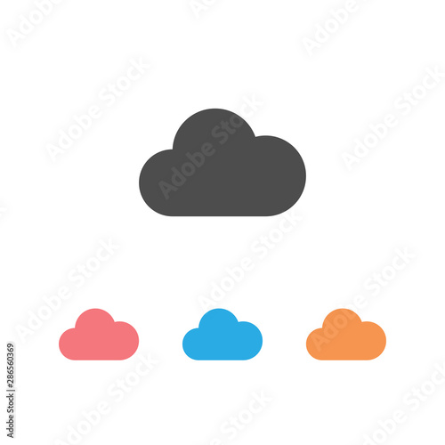 Music streaming service icon set isolated on white background. Sound cloud computing, online media streaming, online song, audio wave. Vector