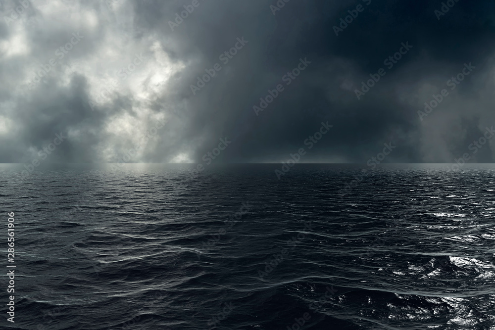 Stormy weather on the ocean