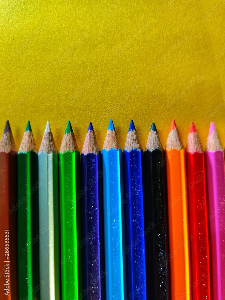 color pencils isolated on white background color pencils isolated on white background