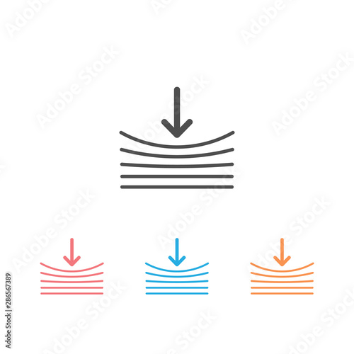 Resilience icon set on white. Vector