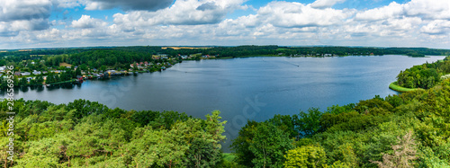 Panoramablick Krakow am See, Mecklenburgische Seenplatte, Luftaufnahme, Drohnenaufnahme