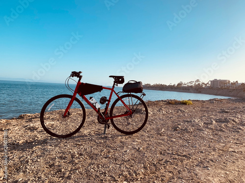 A bike ride on the beach of more mesa in Santa Barbara.