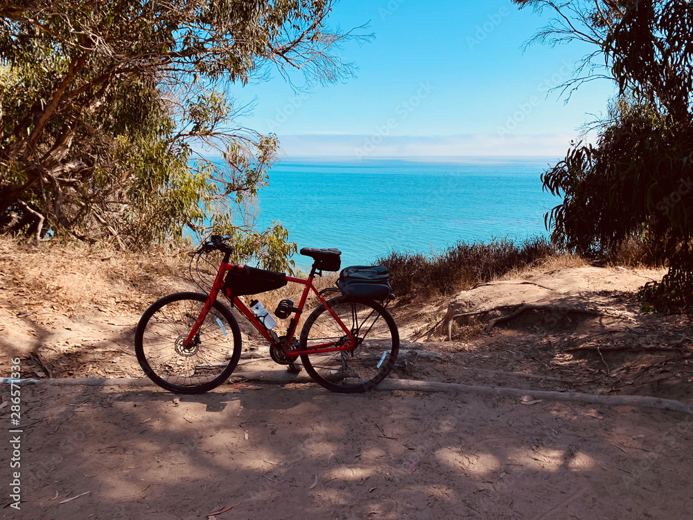 A bike ride on the beach of more mesa in Santa Barbara.