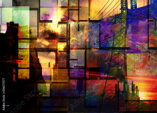 Stad industriële abstract